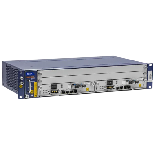 2RU шасси ZTE OLT GPON, 2 слота для установки интерфейсных модулей, 8 GPON портов, DC